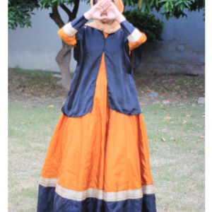 ruby grace — double gown suit with stone worked sleeve