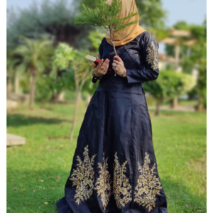 ruby grace — double gown suit with stone worked sleeve